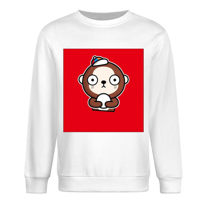 Front Patterned Long Sleeve TopSoftLine Crew Neck