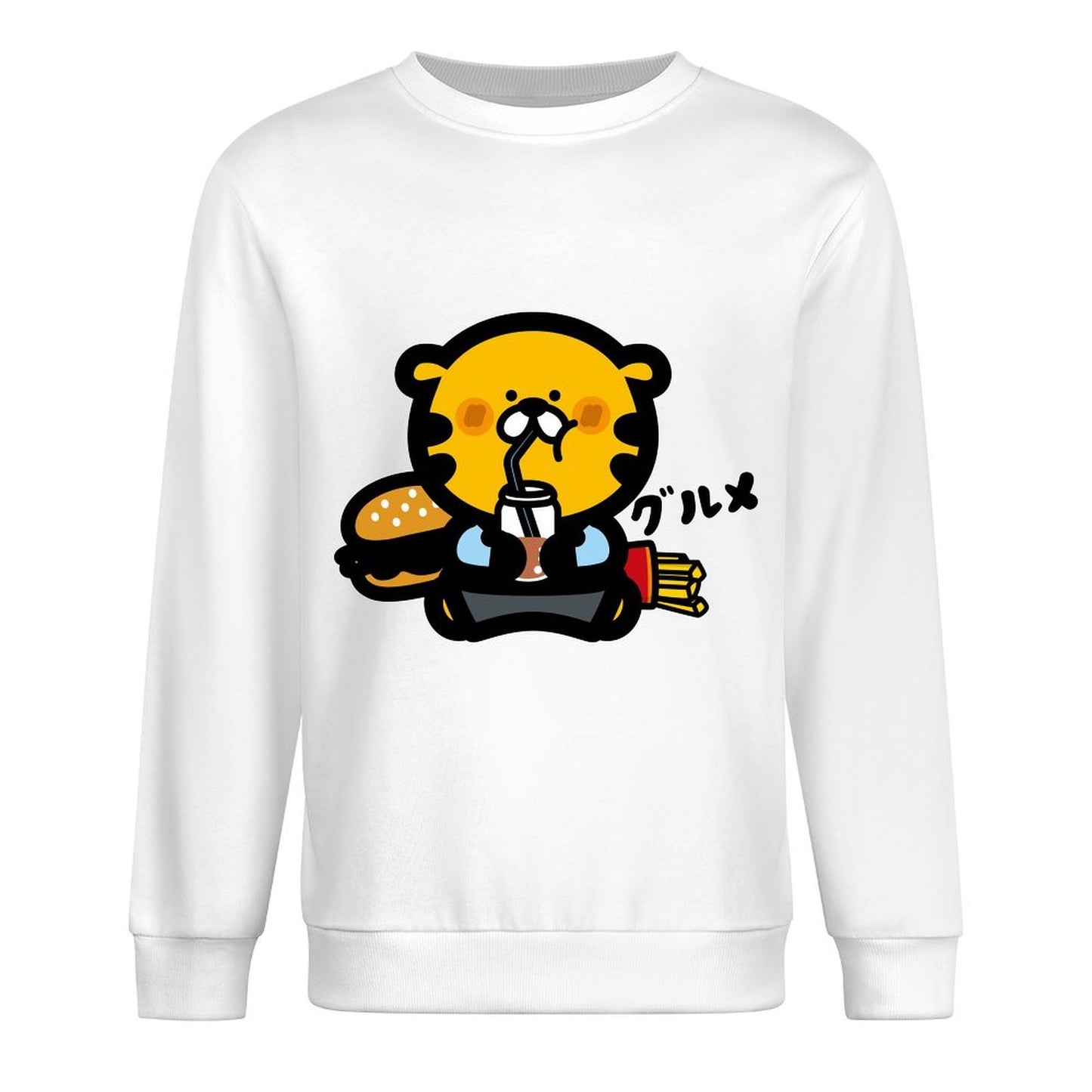 Front Patterned Long Sleeve Top Crisp Print