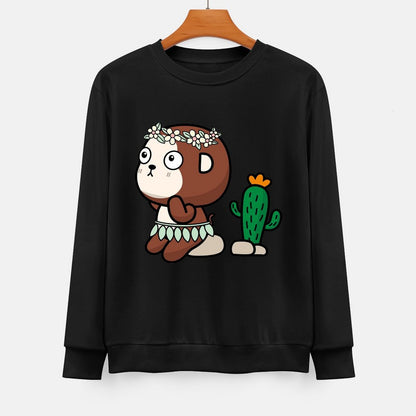 Front Patterned Long Sleeve TopSoft Batch-Printed