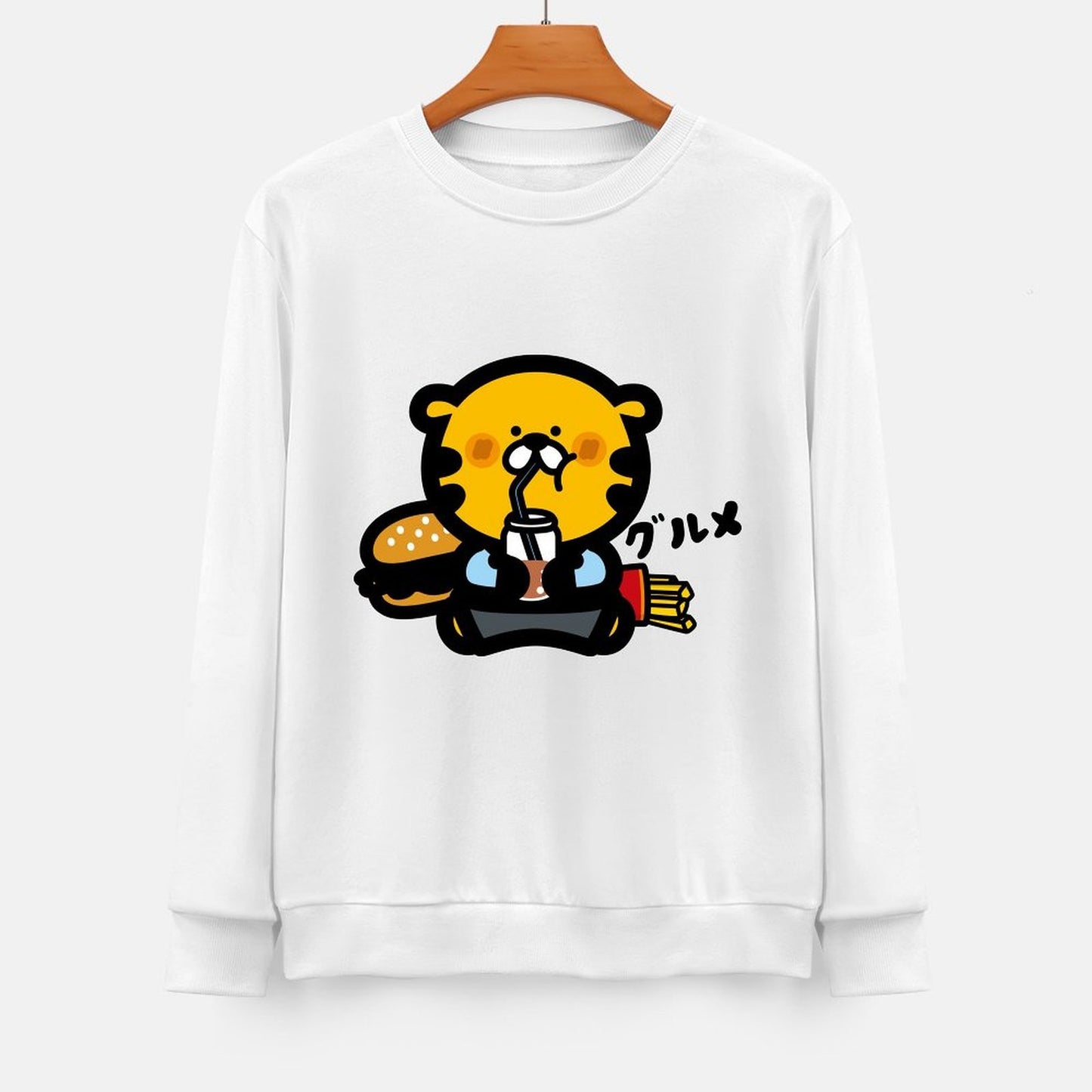 Front Patterned Long Sleeve Top Crisp Print