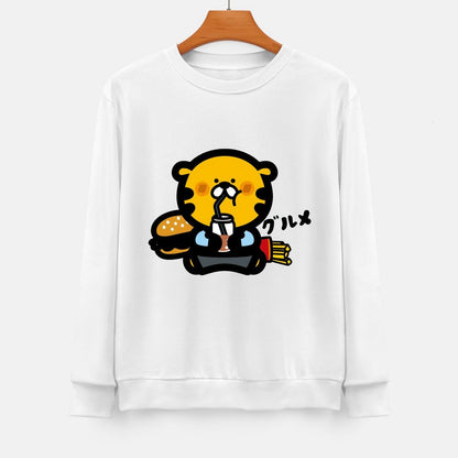 Front Patterned Long Sleeve Top Crisp Print