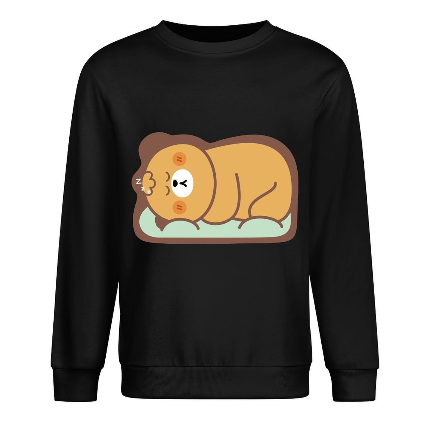 Front Patterned Long Sleeve TopRetro Shrink-Resistant