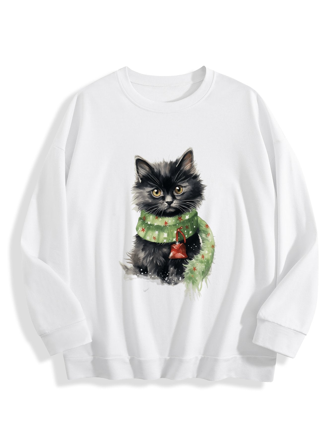 Customizable Christmas-themed long-sleeved Christmas Black CAT