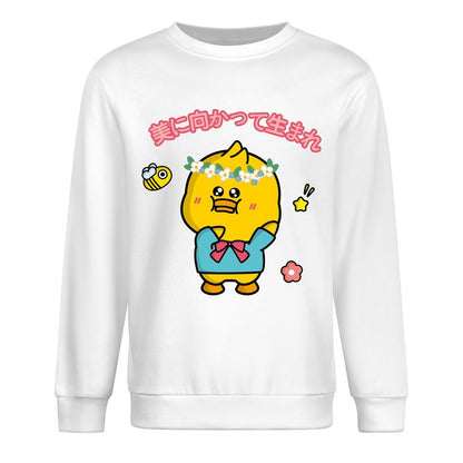 Front Patterned Long Sleeve TopStreet Heat-Transfer