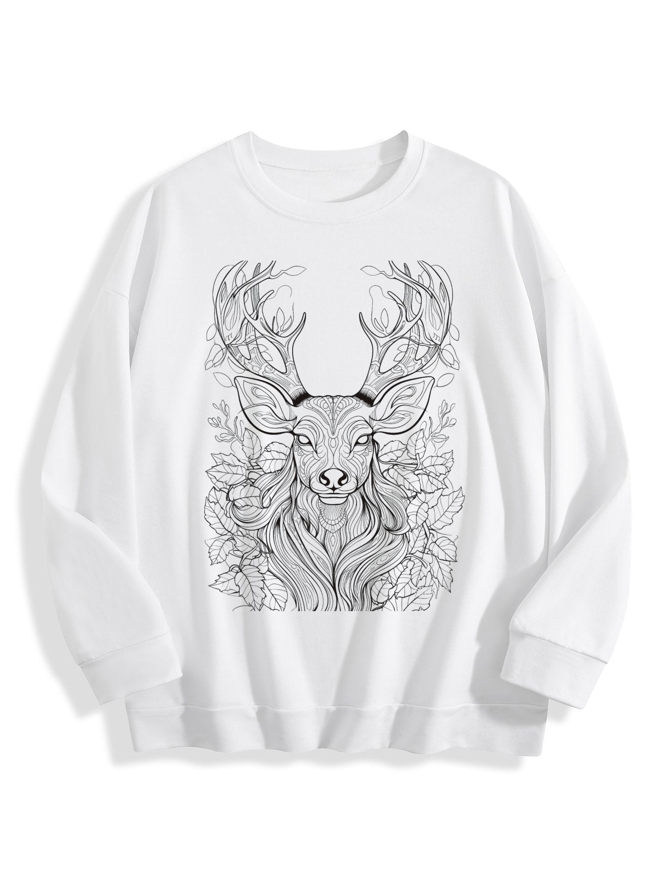 Customizable Christmas-themed long-sleeved shirt, natural style