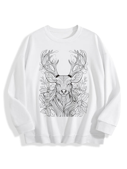 Customizable Christmas-themed long-sleeved shirt, natural style