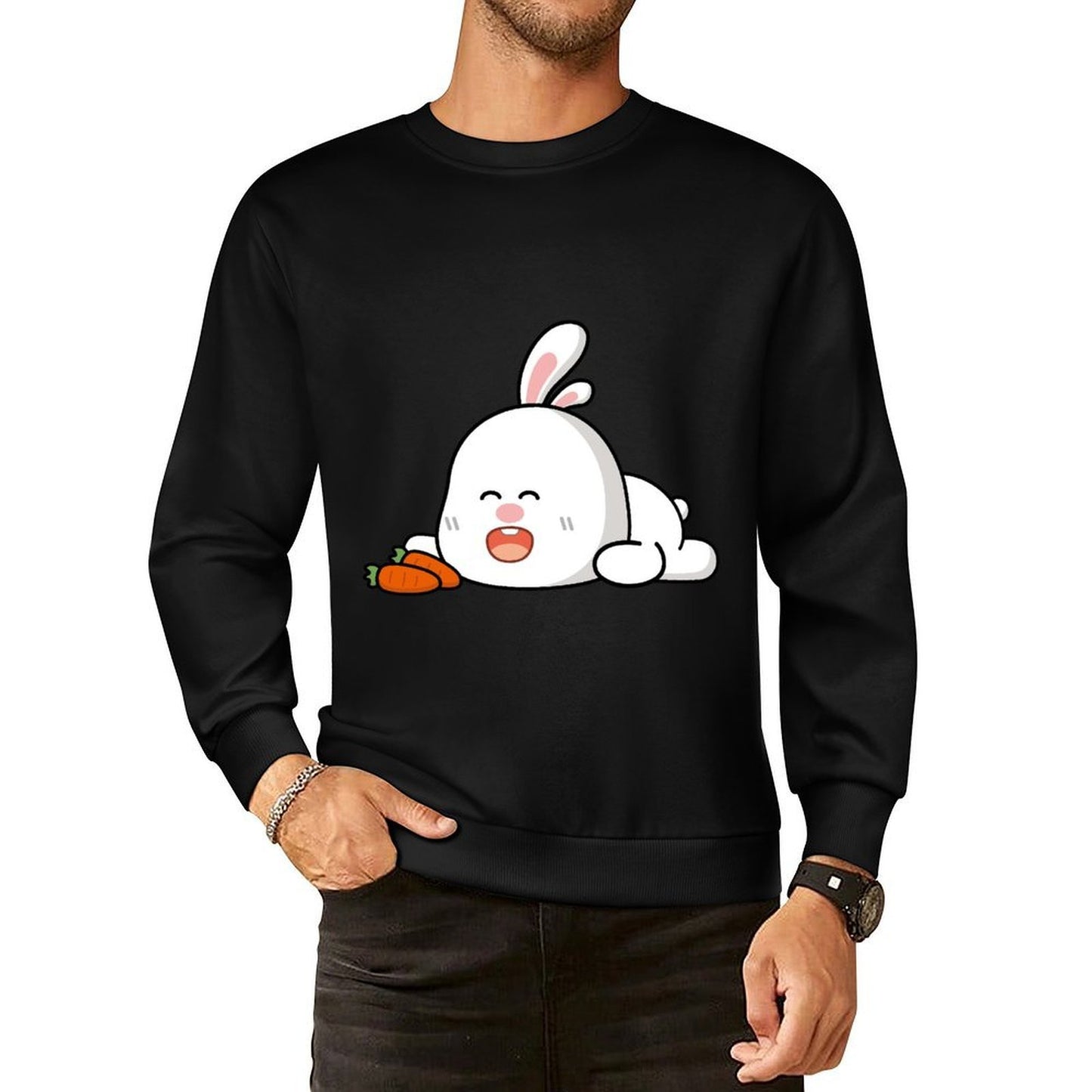 Front Patterned Long Sleeve TopSignature TrueFit