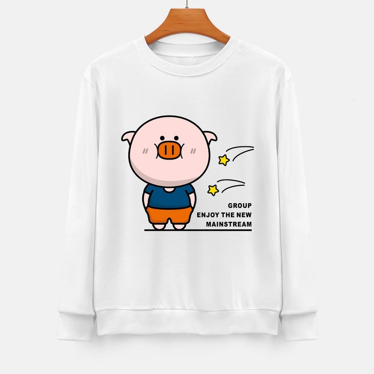 Front Patterned Long Sleeve TopSimpleFit Minimalist