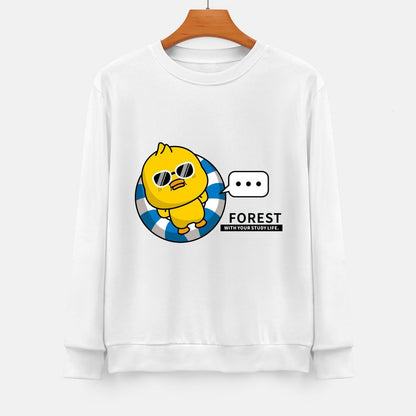 Front Patterned Long Sleeve TopSolid Fade-Proof