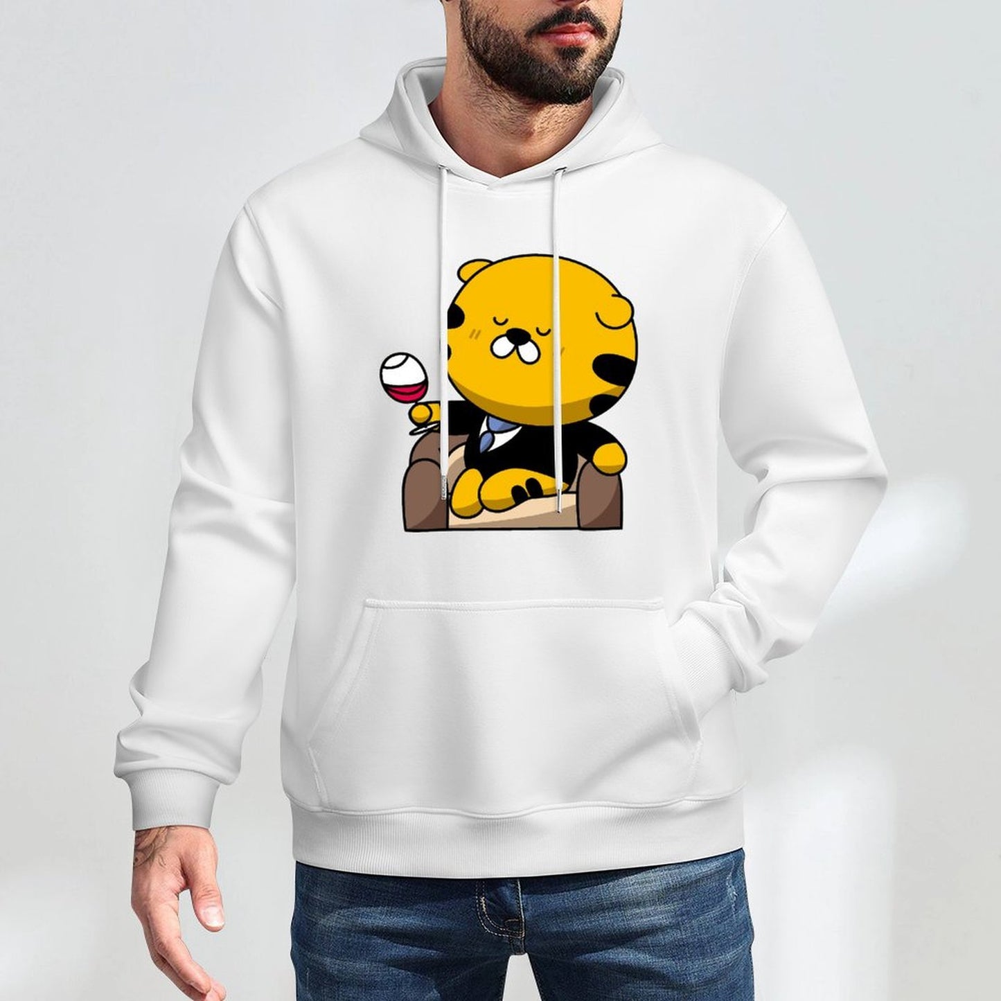 Soft Crisp Print Front Graphic Hoodies