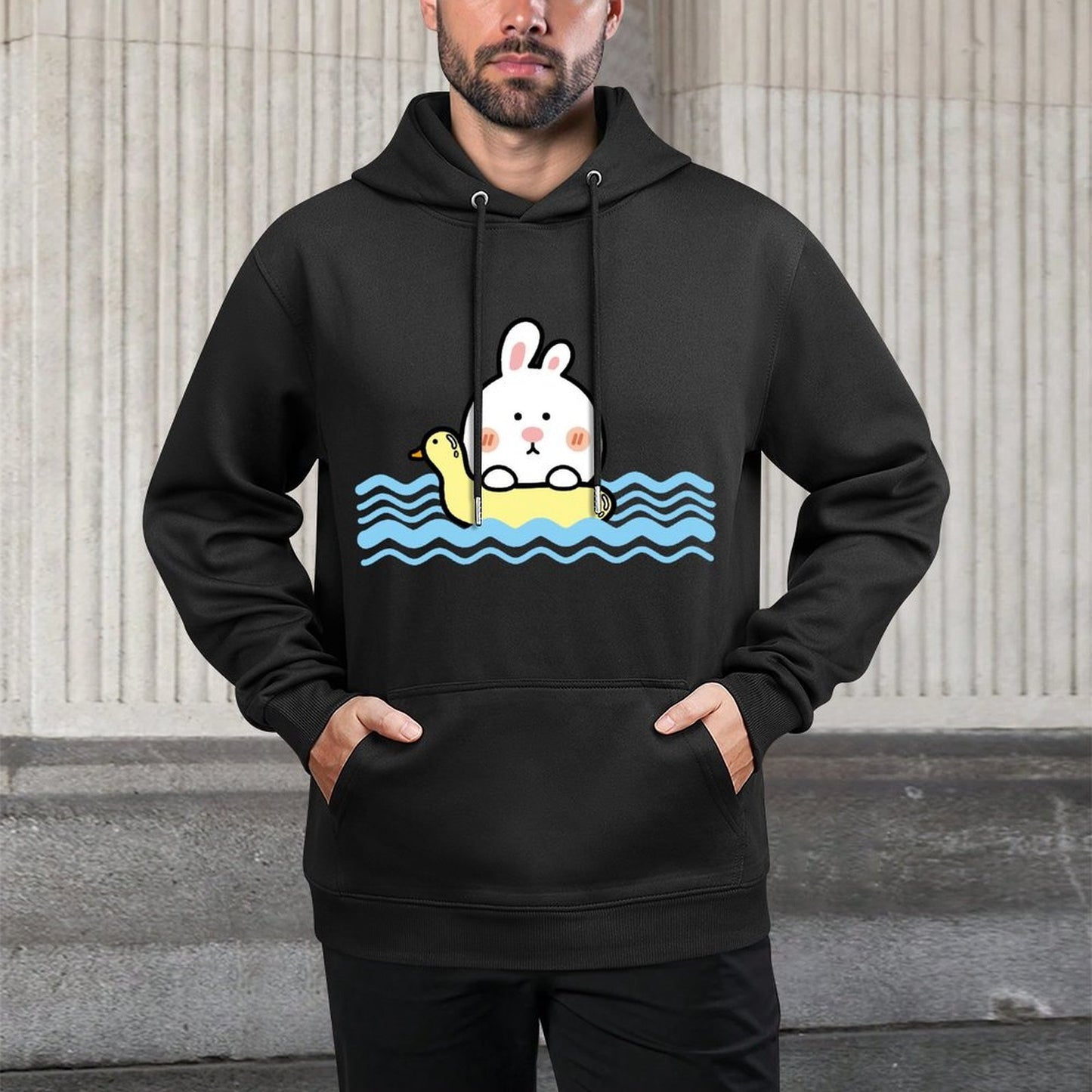 Sharp Neutral Front Graphic Hoodies