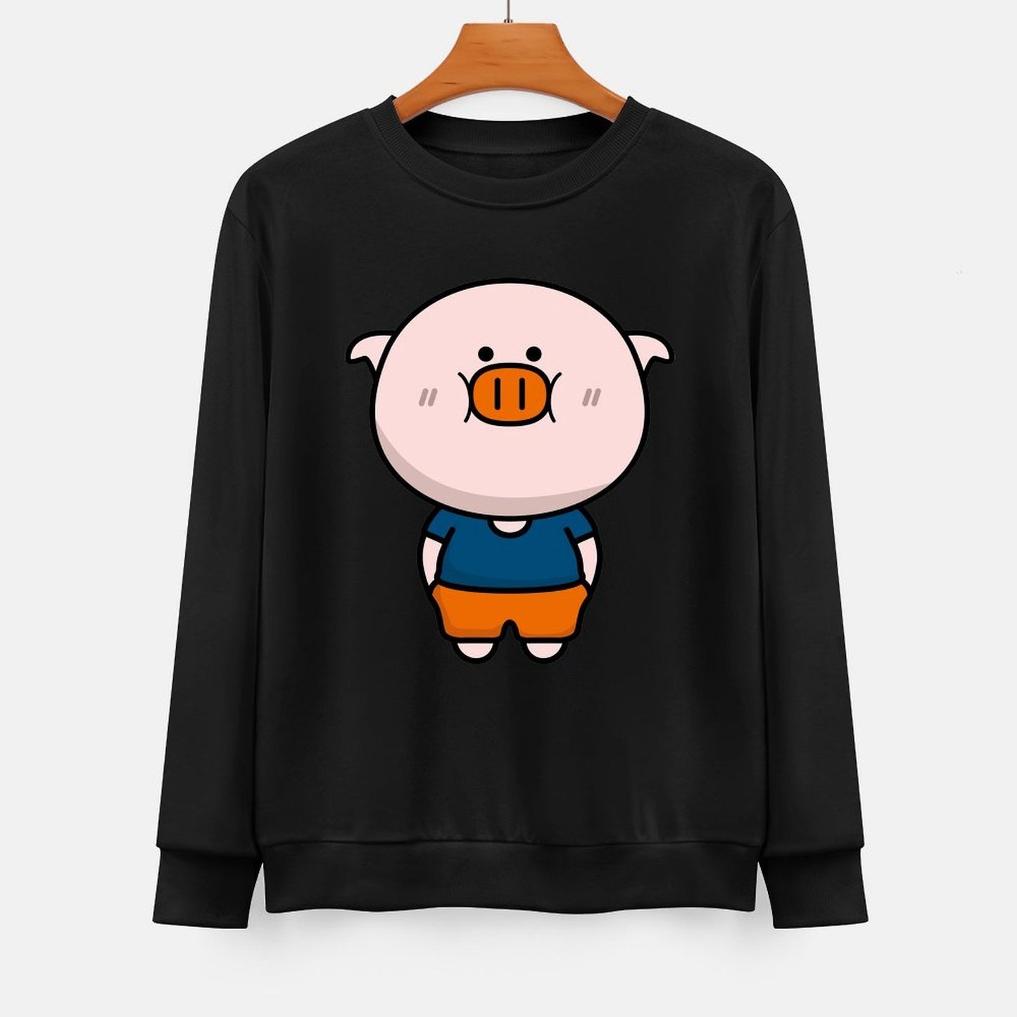 Front Patterned Long Sleeve TopOversized