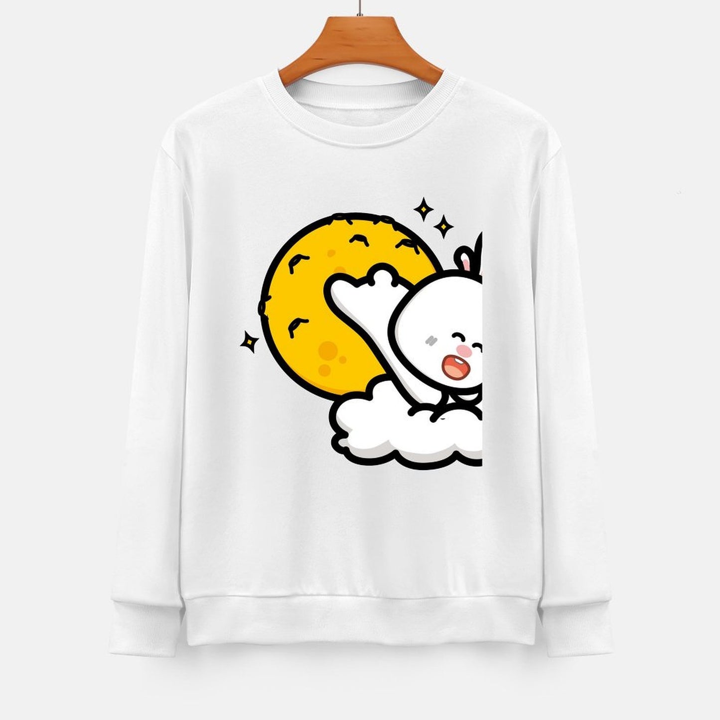 Front Patterned Long Sleeve TopMidweight TrueComfort