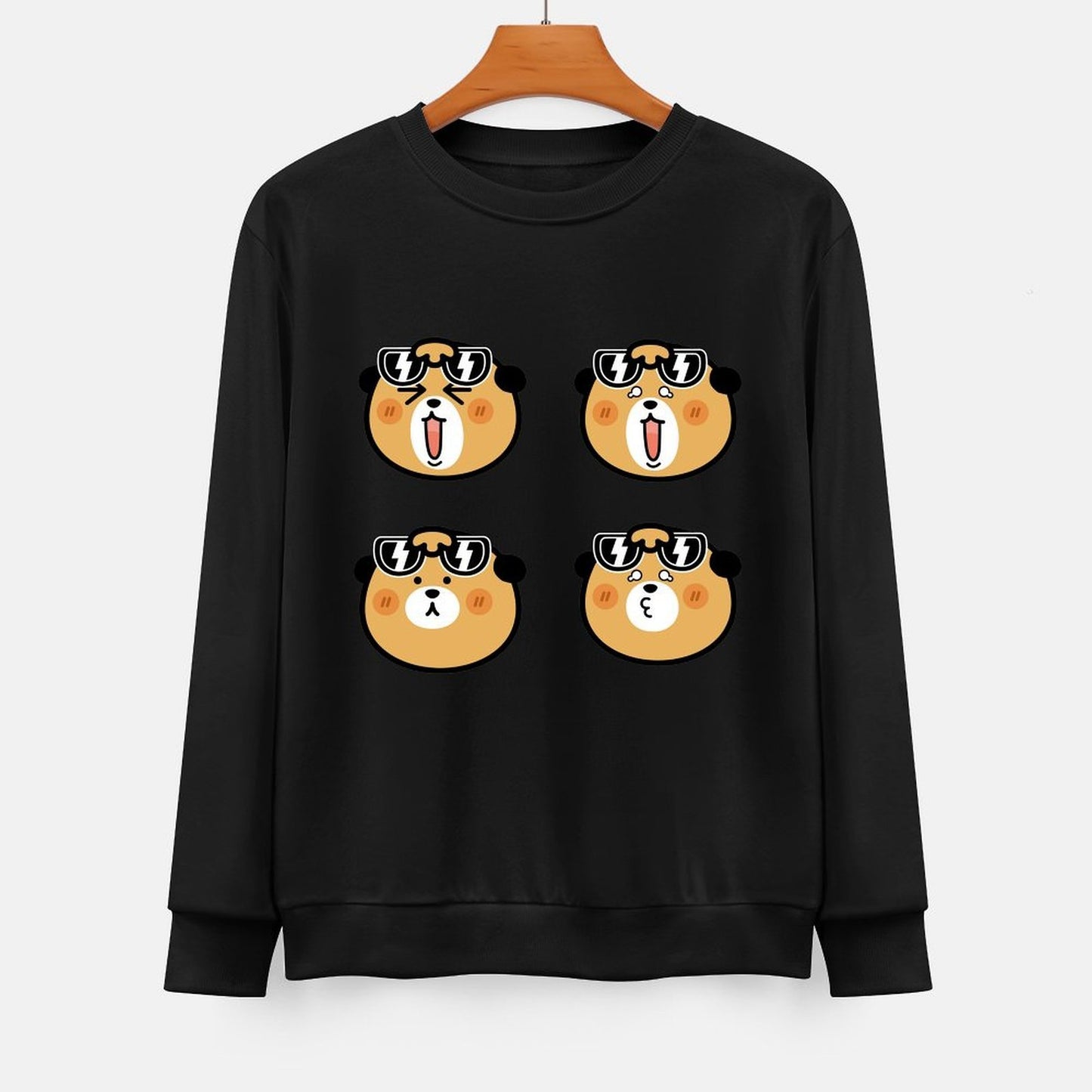  Front Patterned Long Sleeve TopVintage Long Lasting