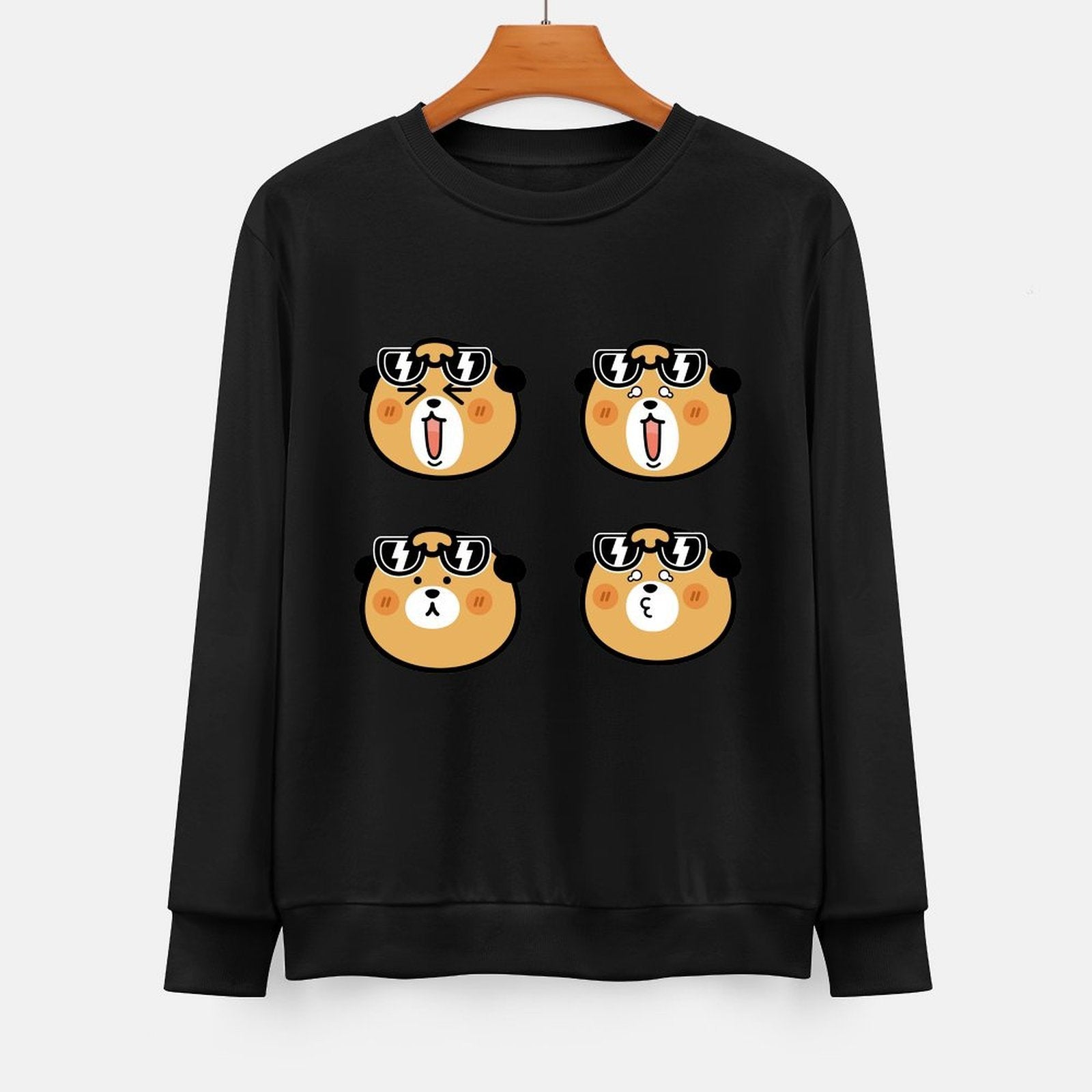  Front Patterned Long Sleeve TopVintage Long Lasting