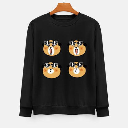  Front Patterned Long Sleeve TopVintage Long Lasting