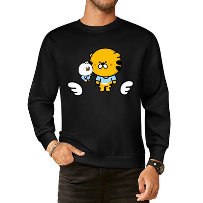 Front Patterned Long Sleeve TopSolid Heat-Transfer