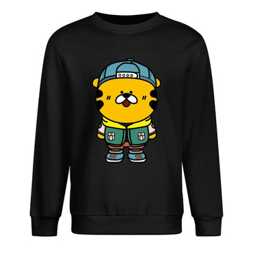 Front Patterned Long Sleeve TopBatch-Printed Heavyweight