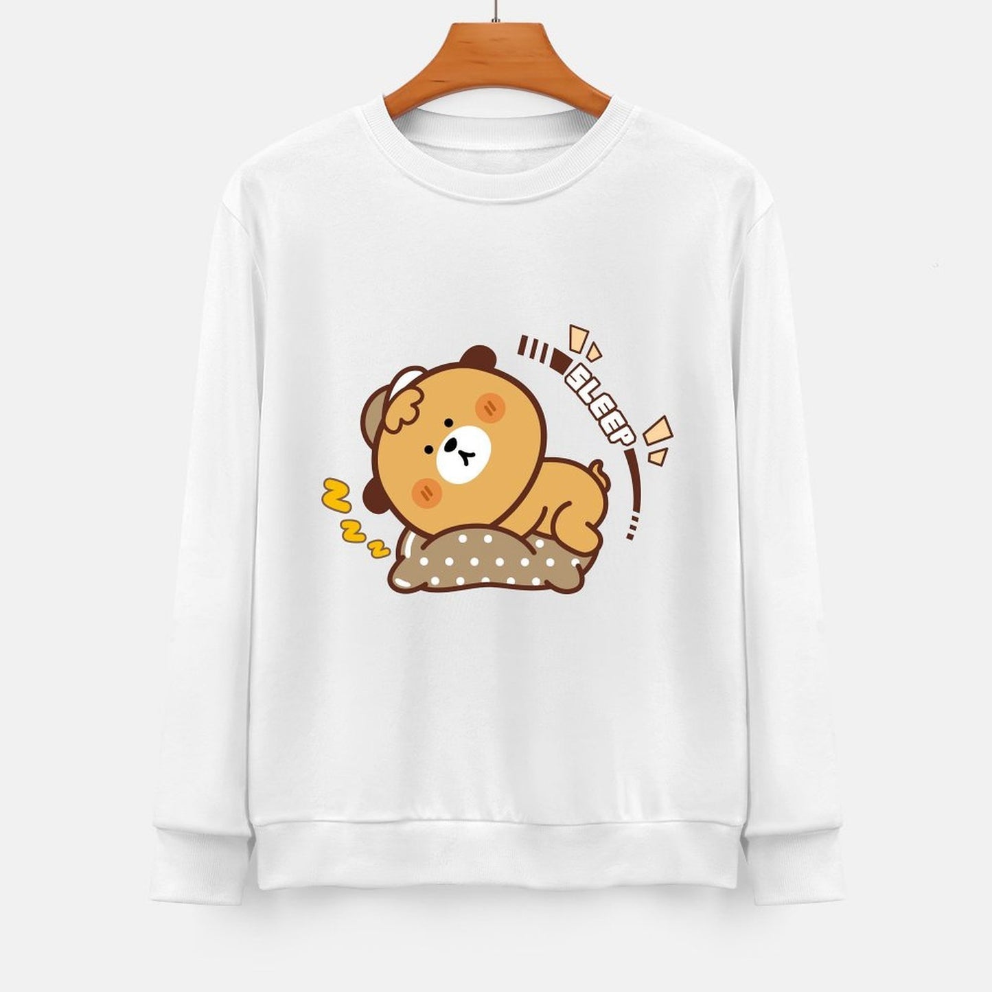 Front Patterned Long Sleeve TopPremium Finish Fade-Resistant