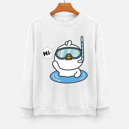 Front Patterned Long Sleeve TopRecycled Printing