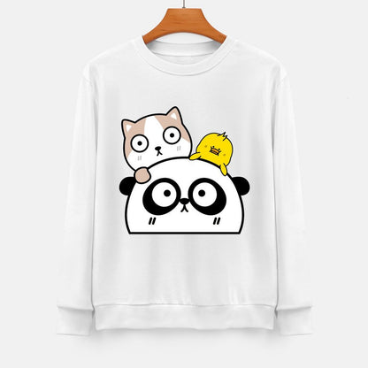 Front Patterned Long Sleeve TopTear-Resistant Retro