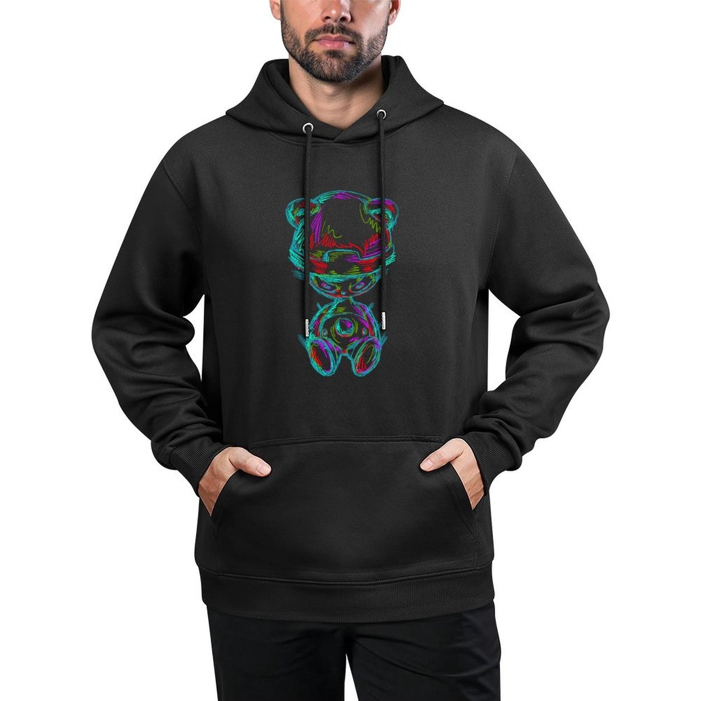 IPIB 250g Hooded Pocket Sweatshirt Front GraphicMen's Hooded  Sweatshirt6000055-2