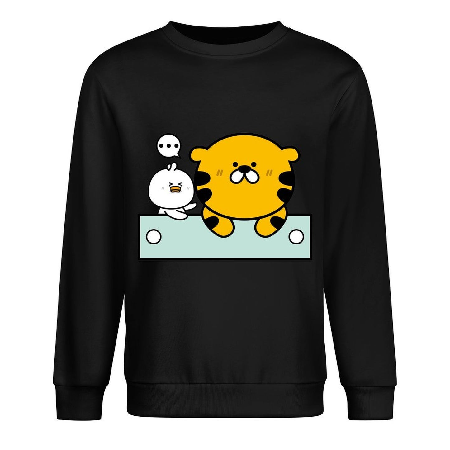 Front Patterned Long Sleeve TopRelaxed Cotton