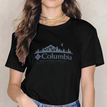 Inkmay Casual Cotton T-shirt Columbia Product Of The Pacific Northwest Unisex T-shirtPrinting EverydayFit T-Shirt