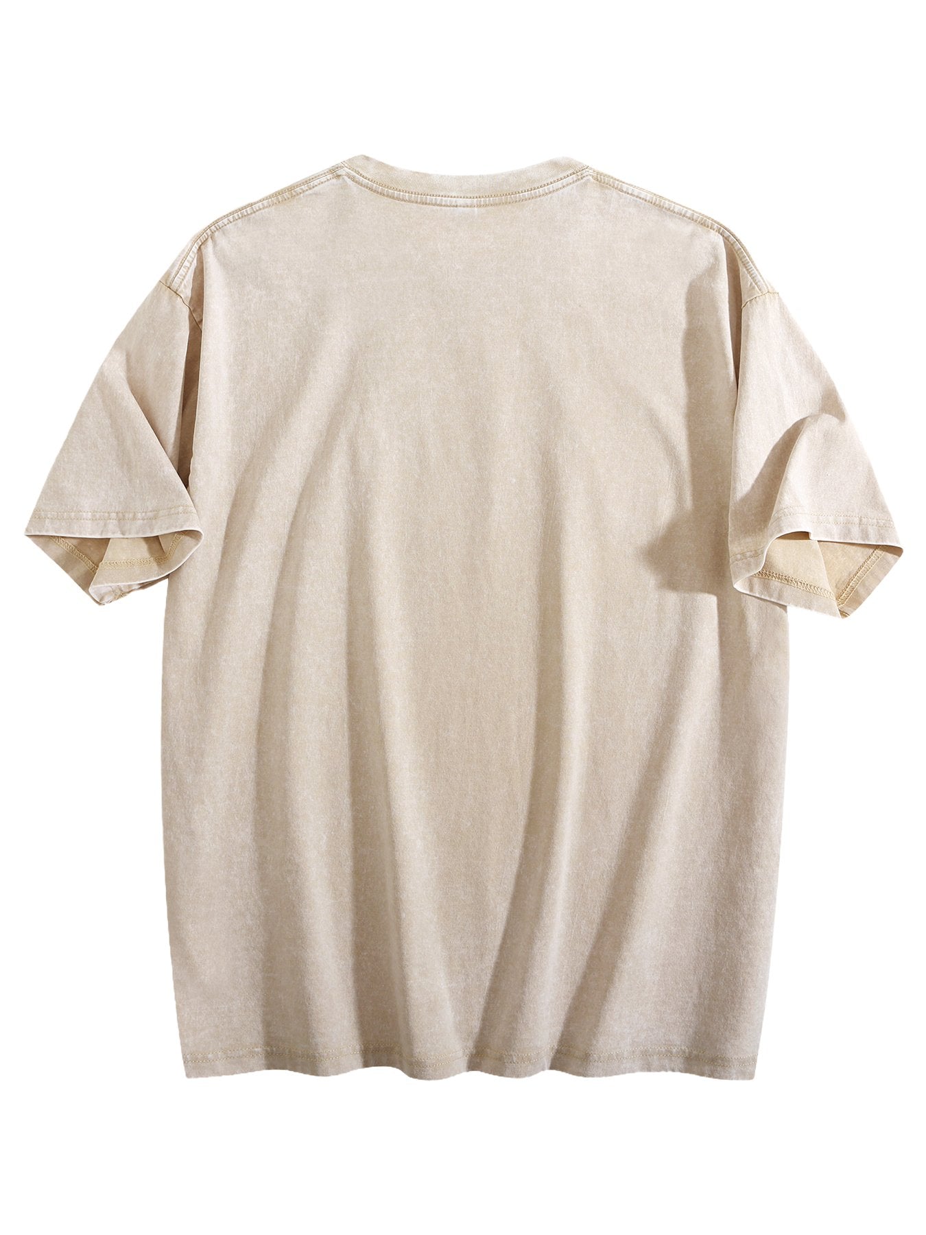 230gsm Printed 100% Cotton Pre-washed T-Shirt, Front Print in Apricot