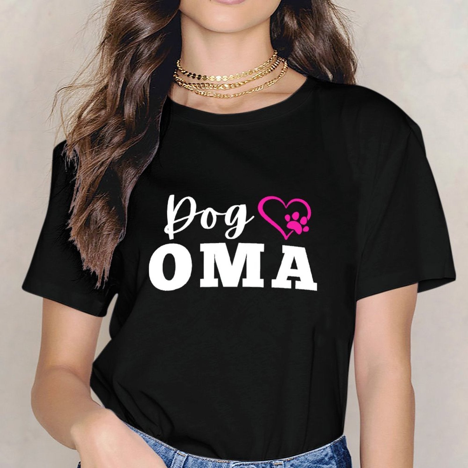 Inkmay Casual  Cotton T-shirt Abstract Pink Shape On White Background Unisex T-shirtRelaxed Fit TrueStyle T-Shirt