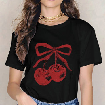 Inkmay Casual Cotton T-shirt Solid Red Background No Patterns Unisex T-shirtMinimalist Eco / Sustainable T-Shirt