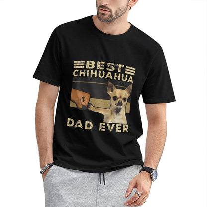 Inkmay Casual  Cotton T-shirt Dog And Hand Through Wall Hole Unisex T-shirtCityStyle Minimal T-Shirt