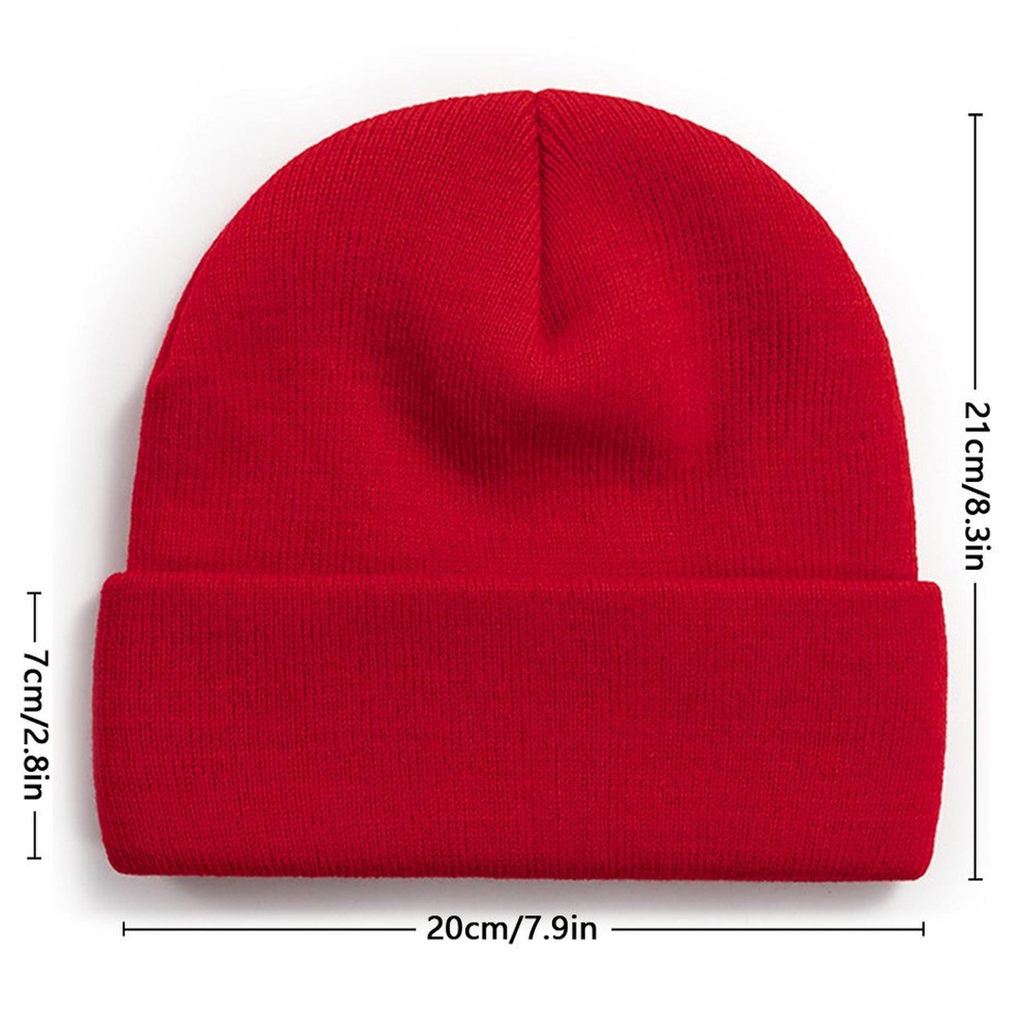 Custom red knitted hat