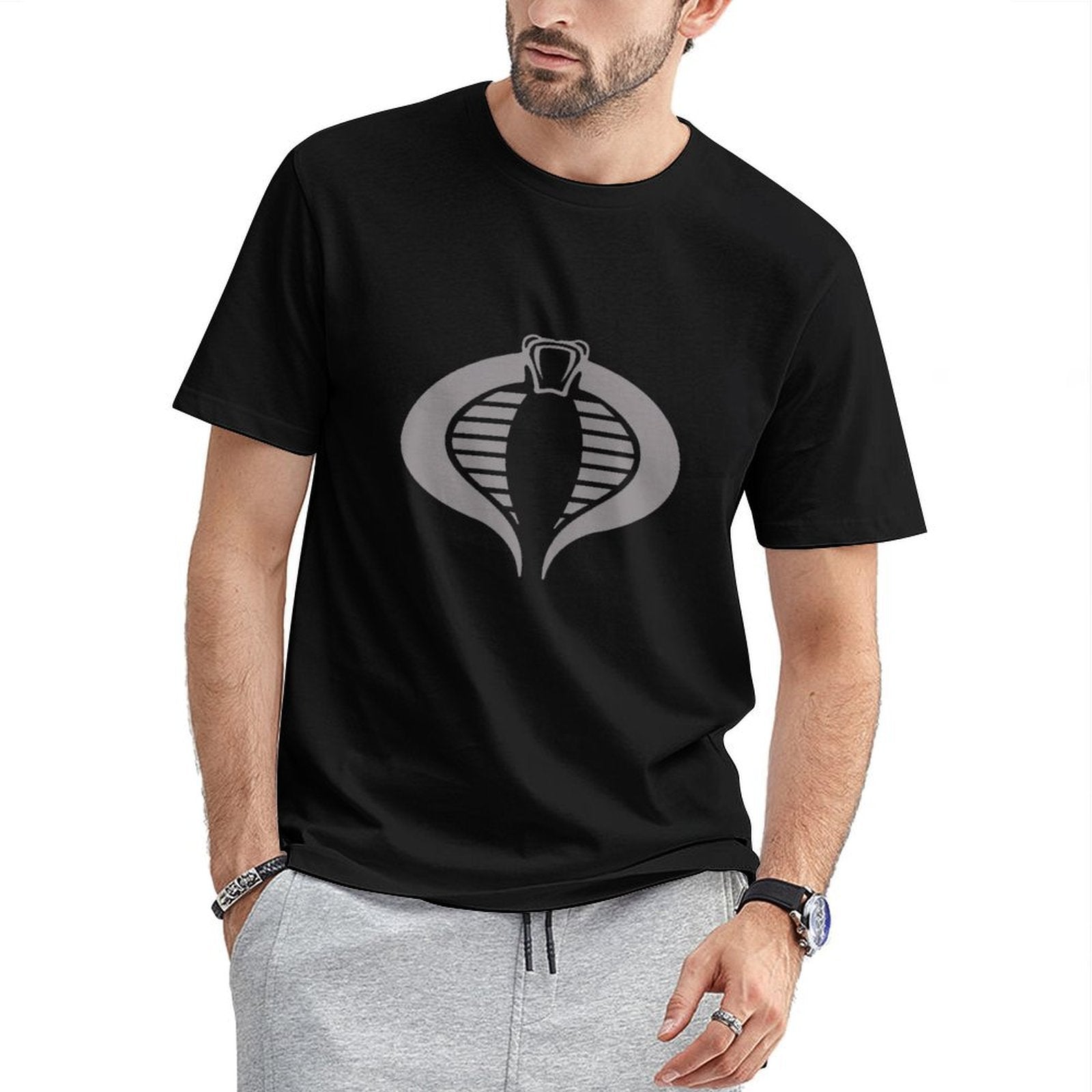 Inkmay Casual Cotton T-shirt Solid Gray Background With White Squares Unisex T-shirtReliable LifestyleLine T-Shirt
