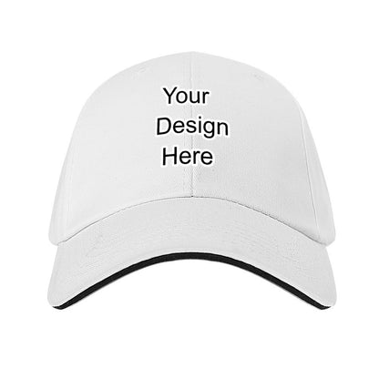 Custom white sandwich baseball cap