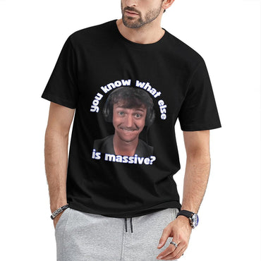 Inkmay Casual Cotton T-shirt Man Wearing Headphones With Text Overlay Unisex T-shirtAllDay Heritage T-Shirt