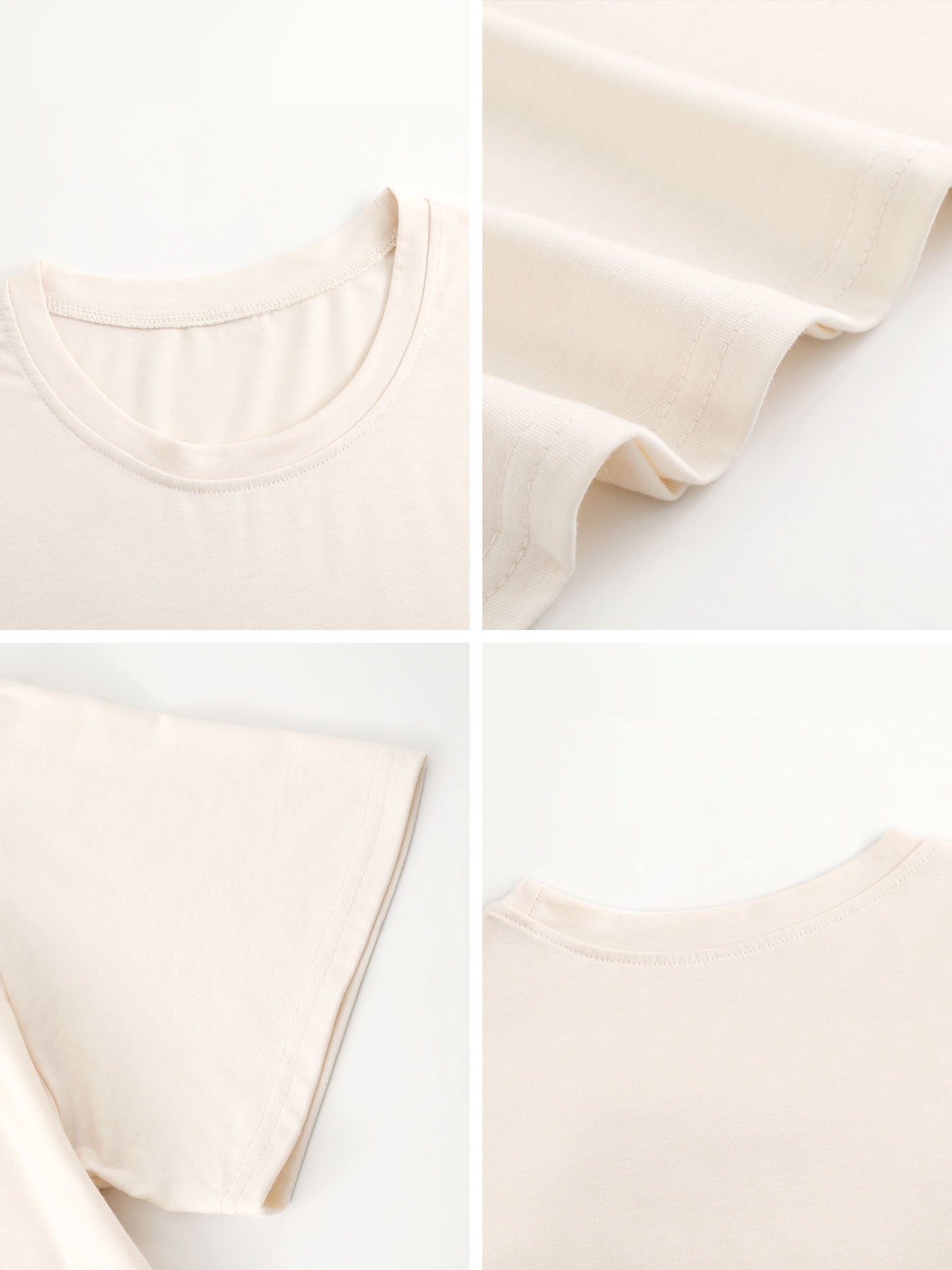 Customizable Front Design Women's Short-Sleeve Beige