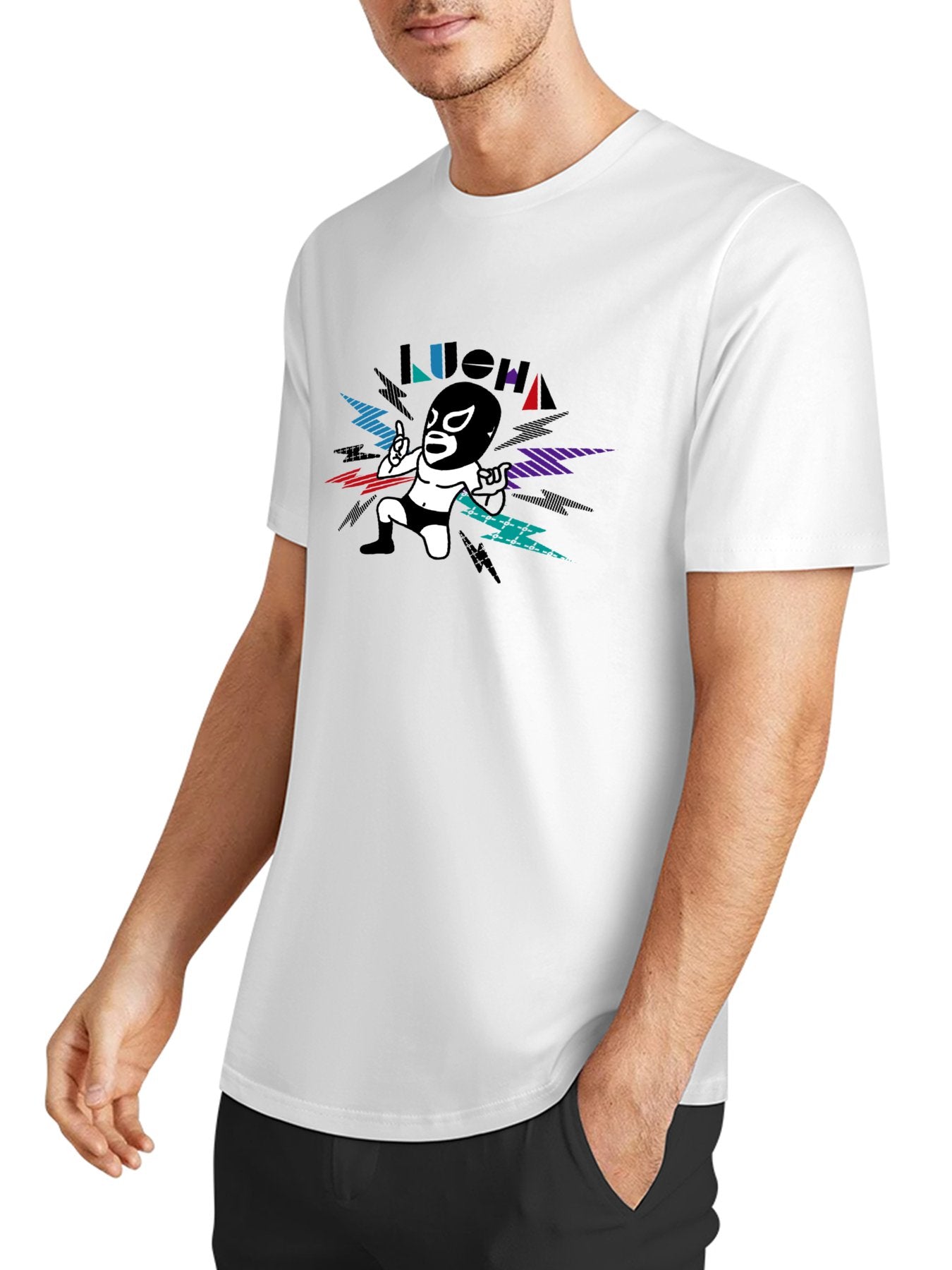 Inkmay Casual Cotton T-shirt Abstract Art With Bold Colors Unisex T-shirtTimelessStyle Smooth T-Shirt