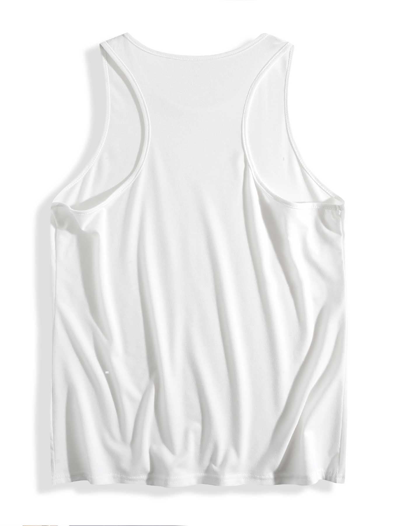 Custom-made white comfortable women's sleeveless T-shirt