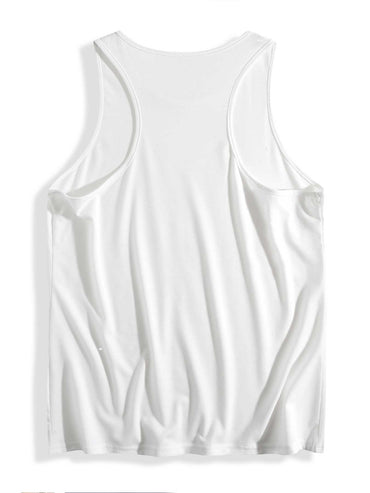 Custom-made white comfortable women's sleeveless T-shirt