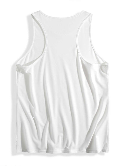 Custom-made white comfortable women's sleeveless T-shirt