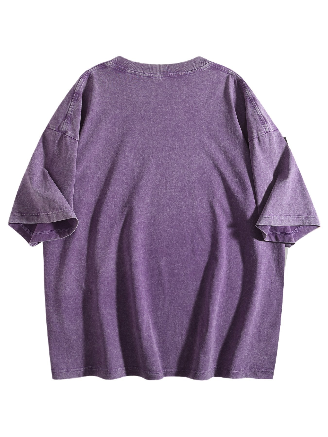 230gsm Heat Transfer Print Canvas Cotton Pre-washed T-shirt, Front Panel Print, Deep Purple