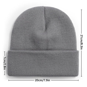Custom grey knit hat