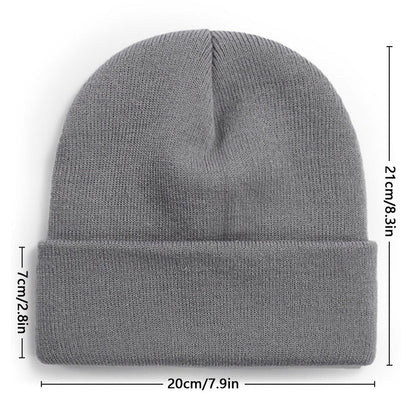 Custom grey knit hat