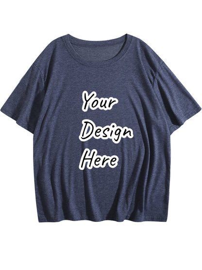 Customizable Front Design Women's Short-Sleeve Navy