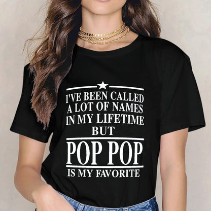 Inkmay Casual Cotton T-shirt Pop Art Pattern With Bold Letters Unisex T-shirtOn-Demand Weekend T-Shirt