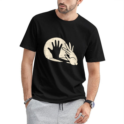 Inkmay Casual  Cotton T-shirt Solid Beige Background No Patterns Unisex T-shirtSport Printed T-Shirt