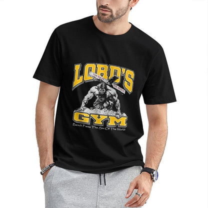 Inkmay Casual Cotton T-shirt Lord S Gym Sin Of World Unisex T-shirtHeavyweight TrueFit T-Shirt
