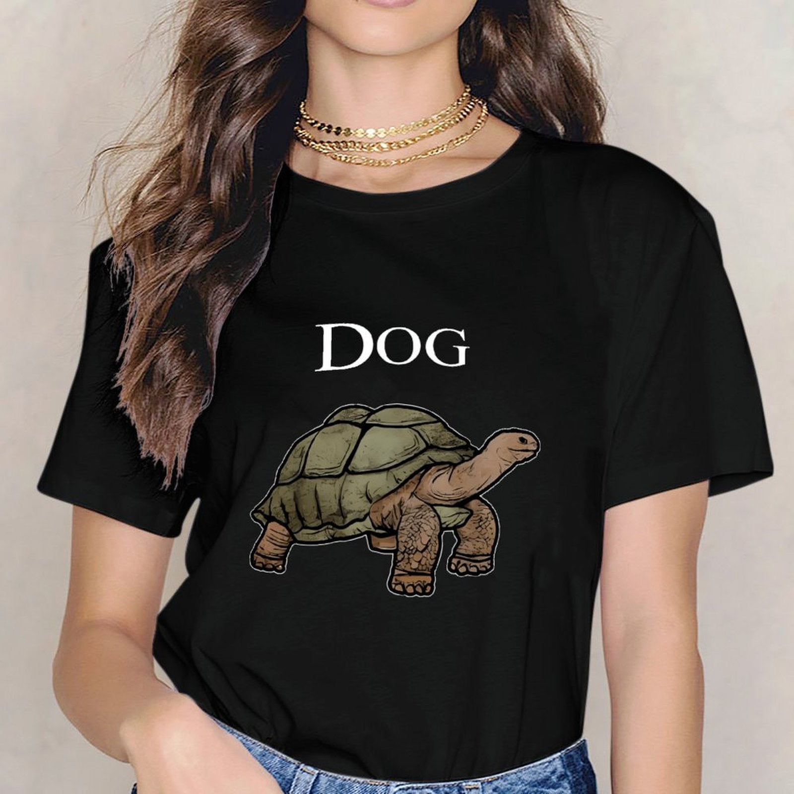 Inkmay Casual  Cotton T-shirt Turtle Pattern Prints On White Background Unisex T-shirtPerformance EverydayComfort T-Shirt