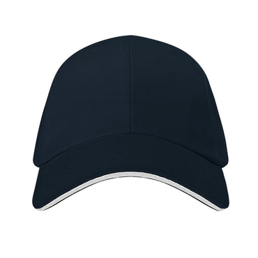 Custom dark navy blue sandwich baseball cap